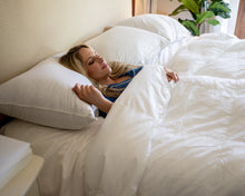 Load image into Gallery viewer, &quot;Glass Half Full&quot; Snoozer® Sleep 50/50 Feather Pillow